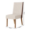 Mesa de Jantar 6 Lugares Isabella com Vidro Nature/Off White/Courano/Linho - Panorama Móveis