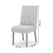 Mesa de Jantar 8 Lugares Legacy com Vidro Nature/Off White/Linho - Panorama Móveis