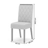 Mesa de Jantar 6 Lugares Giulia com Vidro Nature/Off White/Linho - Panorama Móveis