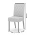 Mesa de Jantar 6 Lugares Giulia com Vidro Nature/Off White/Linho - Panorama Móveis