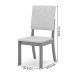 Mesa de Jantar 4 Lugares Antonella com Vidro Nature/Off White/Linho - Panorama Móveis