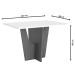 Mesa de Jantar 4 Lugares Antonella com Vidro Nature/Off White/Linho - Panorama Móveis