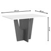 Mesa de Jantar 4 Lugares Antonella com Vidro Nature/Off White/Marrom Amêndoa - Panorama Móveis
