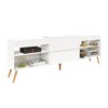 Rack para TV Até 55 Polegadas Luiza Diamantina 1 Porta 2 Prateleiras Branco Fosco - Panorama Móveis