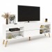 Rack para TV Até 55 Polegadas Luiza Diamantina 1 Porta 2 Prateleiras Branco Fosco - Panorama Móveis