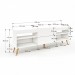 Rack para TV Até 55 Polegadas Luiza Diamantina 1 Porta 2 Prateleiras Branco Fosco - Panorama Móveis