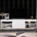 Rack para TV Até 55 Polegadas Luiza Diamantina 1 Porta 2 Prateleiras Branco Fosco - Panorama Móveis