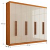 Guarda-Roupa Casal Maria Diamantina 8 Portas 8 Prateleiras Cinamomo/Off White - Panorama Móveis