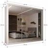 Guarda-Roupa Casal Olivia Diamantina 3 Portas de Correr 4 Gavetas Espelhado Branco - Panorama Móveis
