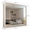 Guarda-Roupa Casal Luiza Diamantina 3 Portas de Correr 4 Gavetas Espelhado Branco - Panorama Móveis