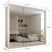 Guarda-Roupa Casal Luiza Diamantina 3 Portas de Correr 4 Gavetas Espelhado Branco - Panorama Móveis