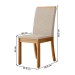 Mesa de Jantar 4 Lugares Alicia com Vidro Nature/Off White/Linho - Panorama Móveis