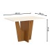 Mesa de Jantar 4 Lugares Alicia com Vidro Nature/Off White/Linho - Panorama Móveis