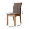 Mesa de Jantar 4 Lugares Scarlett com Vidro Nature/Off White/Bege - Panorama Móveis