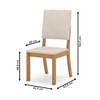 Mesa de Jantar 6 Lugares Natali com Vidro Nature/Off White/Linho - Henn
