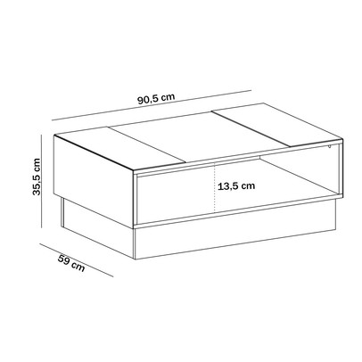 Sala de Estar Completa para TV Até 60 Polegadas Michigan 1 Porta 2 Gavetas Off White/Carvalho - Artely Móveis