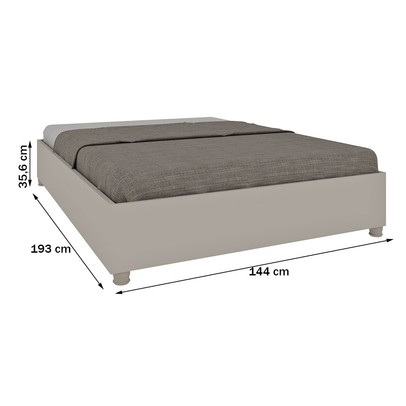 Base de Cama Box Casal Mônaco Off White - Tcil Móveis