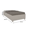 Cama Box Solteiro Mônaco Off White - Tcil Móveis