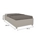 Cama Box Solteiro Mônaco Off White - Tcil Móveis