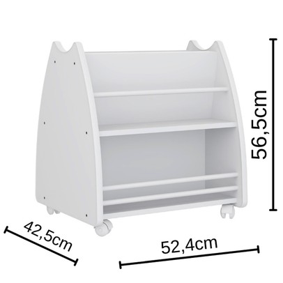 Estante para Livros Infantil Branco - Movelbras