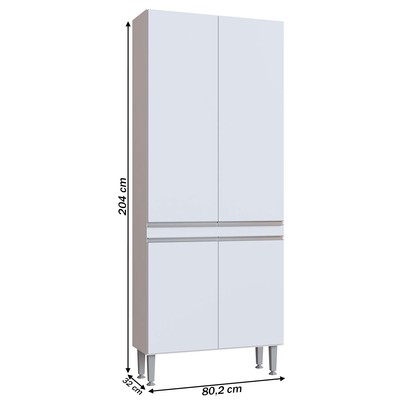 Paneleiro Duplo Athena 4 Portas Branco - Irm Móveis