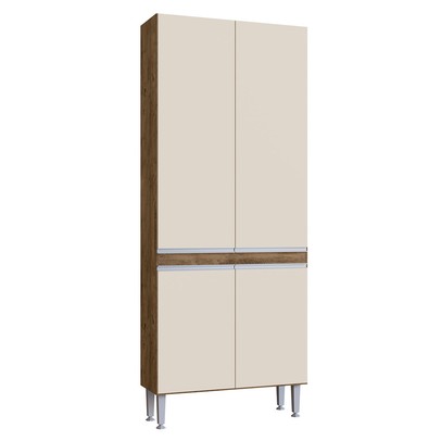 Paneleiro Duplo Athena 4 Portas Itauba/Off White - Irm Móveis