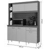 Armário de Cozinha Duda 5 Portas 1 Gaveta Branco/Preto - Poquema