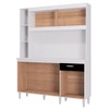 Armário de Cozinha Duda 5 Portas 1 Gaveta Branco/Preto - Poquema