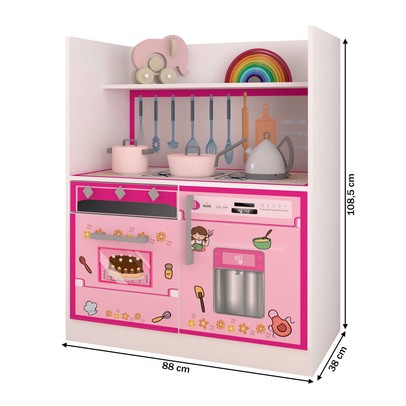 Quarto Infantil Completo Viagem Encantada 4 Portas 1 Gaveta Rosa - Panorama Móveis