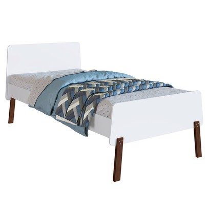 Cama Solteiro Orlando Branco - Art In Móveis