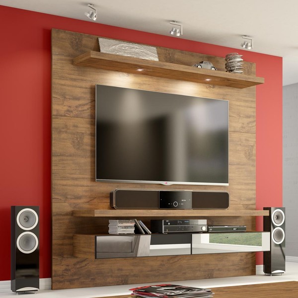 Painel para TV Até 50 Polegadas com Led 2 Gavetas 100% Mdf Tb107e Nobre - Dalla Costa