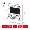 Painel para TV Até 50 Polegadas com Led 2 Gavetas 100% Mdf Tb107e Nobre - Dalla Costa