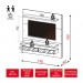Painel para TV Até 50 Polegadas com Led 2 Gavetas 100% Mdf Tb107e Nobre - Dalla Costa