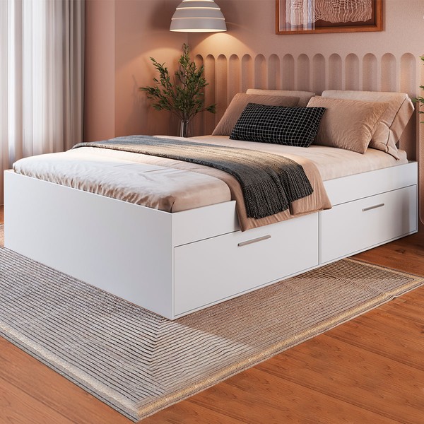 Cama Casal Tokkio 4 Portas Branco - Art In Móveis