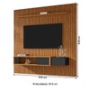 Painel para TV Até 85 Polegadas Cancun 1 Gaveta Naturalle/Preto Fosco - Móveis Bechara