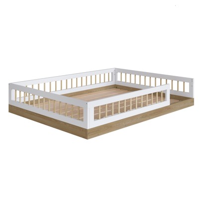Cama Casal Montessoriana Affetto Aveiro Oak/Branco - Completa Móveis