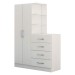 Guarda-Roupa Infantil Hora de Aventura com Cômoda 2 Portas 4 Gavetas Branco - Panorama Móveis