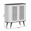 Aparador 2 Portas Preto/Nature/Rattan Jb 1900 - Jb Bechara