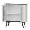 Aparador 2 Portas Preto/Nature/Rattan Jb 1900 - Jb Bechara