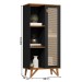 Armário para Escritório 1 Porta Preto/Nature/Rattan Jb 2000 - Jb Bechara