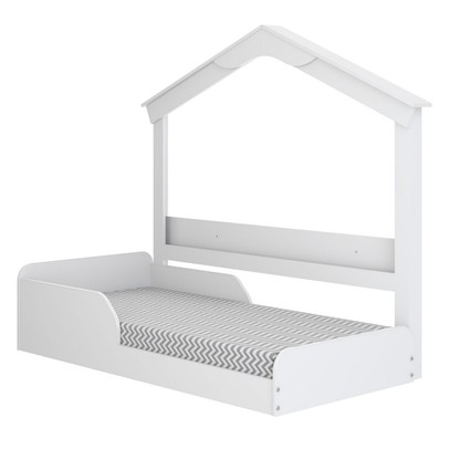 Cama Infantil Mimo com Casinha Montessoriana Branco - Movelbras