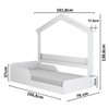 Cama Infantil Mini Mimo com Casinha Montessoriana Branco - Movelbras