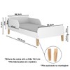 Cama Infantil Mini Mimo com Casinha Montessoriana Branco - Movelbras