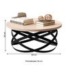 Mesa de Centro Perola/Preto Jb 8045 - Jb Bechara
