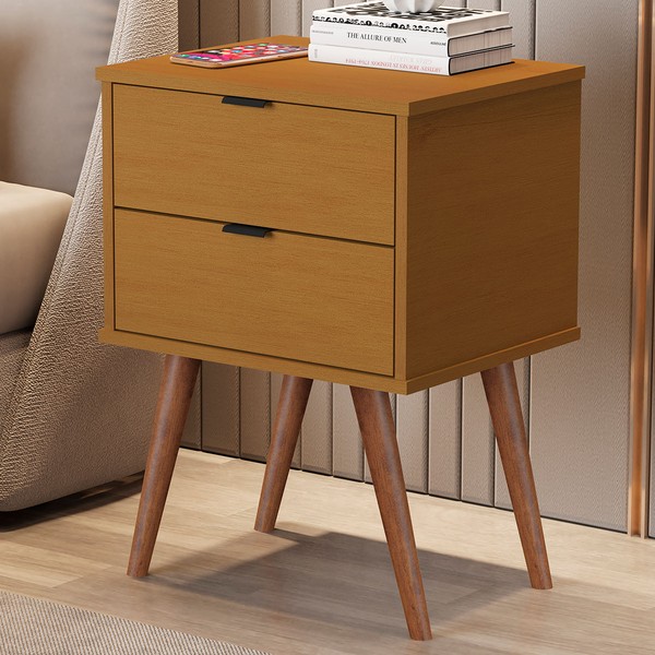 Mesa de Cabeceira Luxo 2 Gavetas Nature 1818 - Jb Bechara