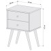 Mesa de Cabeceira Luxo 2 Gavetas Nature 1818 - Jb Bechara
