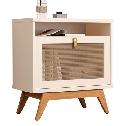 Mesa de Cabeceira 1 Porta Perola/Rattan Jb 2300 - Jb Bechara