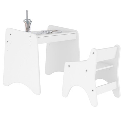 Mesa Infantil com Cadeira Luna Branco - Movelbras
