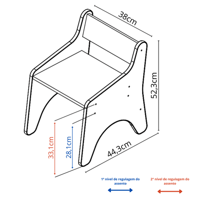 Cadeira Luna Branco - Movelbras