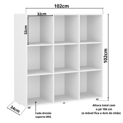 Nicho Organizador Branco - Movelbras